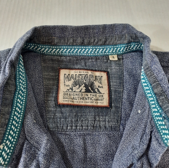 Debenhams Mantaray Long Sleeve Button Down Shirt Runs Big - Picture 2 of 6